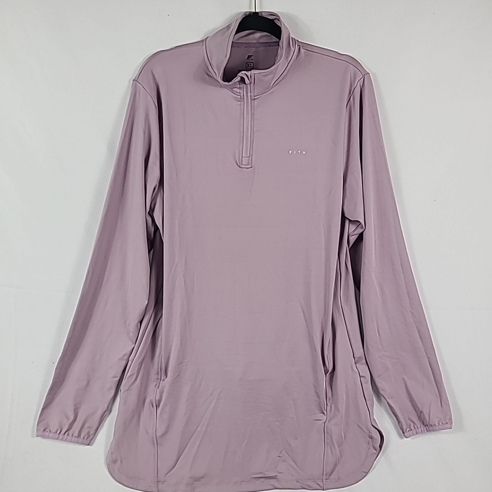 NEW FITH Women’s Motion High Neck Quarter-Zip Top Lavender Sz XL NWT